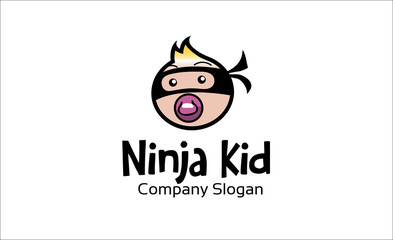 Ninja Kid Logo template