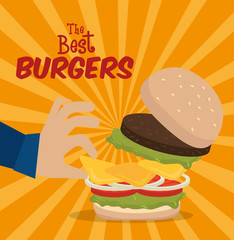 Hamburger digital design.