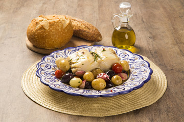 A typical Portuguese dish with codfish called Bacalhau do Porto