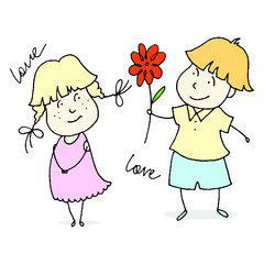 Young couple spends time together