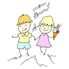 Young couple spends time together