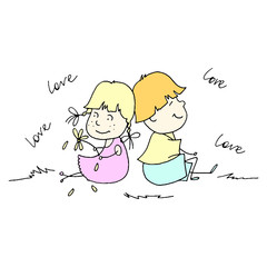 Young couple spends time together