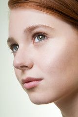 Fototapeta premium attractive young redhead model with clean fresh skin