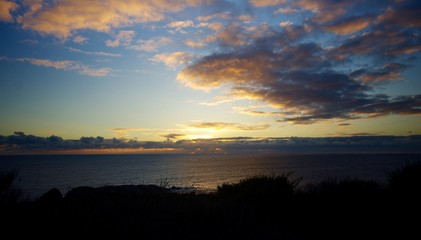Sunset over the coast