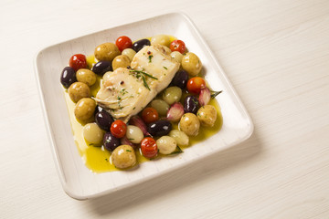 A typical Portuguese dish with codfish called Bacalhau do Porto