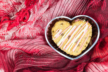Cookie in heart shape
