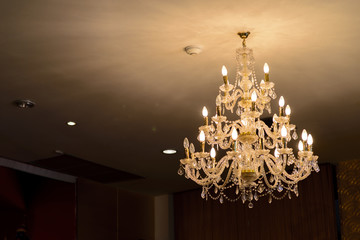 Chandeliers in the room