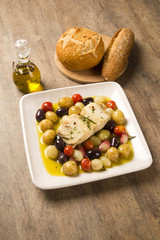 A typical Portuguese dish with codfish called Bacalhau do Porto