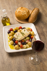 A typical Portuguese dish with codfish called Bacalhau do Porto