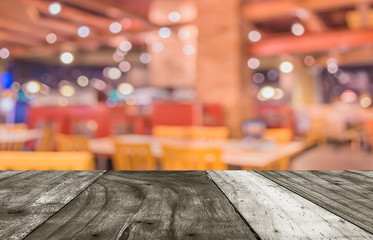 Coffee shop blur background with bokeh image.