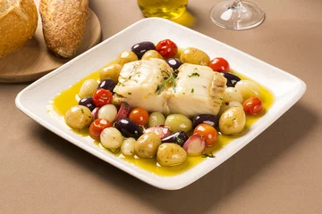Foto op Canvas A typical Portuguese dish with codfish called Bacalhau do Porto © paulovilela