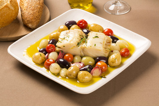 A typical Portuguese dish with codfish called Bacalhau do Porto