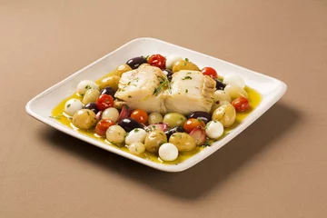 Foto op Canvas A typical Portuguese dish with codfish called Bacalhau do Porto © paulovilela