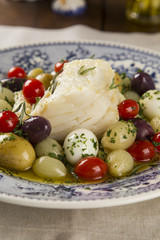 A typical Portuguese dish with codfish called Bacalhau do Porto