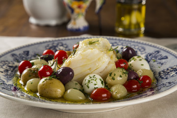 A typical Portuguese dish with codfish called Bacalhau do Porto