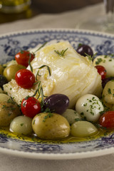 A typical Portuguese dish with codfish called Bacalhau do Porto