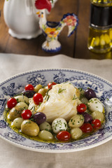 A typical Portuguese dish with codfish called Bacalhau do Porto
