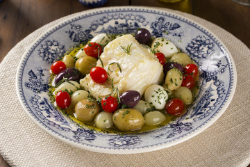 A typical Portuguese dish with codfish called Bacalhau do Porto