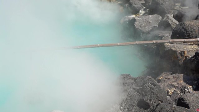 Hot Spring water boiling, Beppu, Japan
