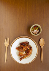Golden brown grilled chicken 