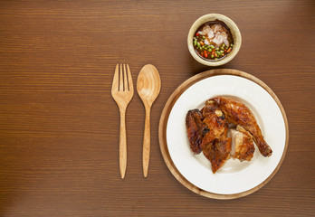 Grilled chicken with spicy sauce 