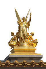 Paris - Palais Garnier / Statue sur le toit de l'opéra (La Poésie)