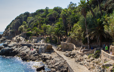 Nice coastline view in Lloret de Mar in Spain