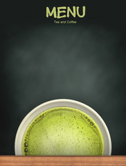Food and Beverage, tea and coffee menu illustration - obrazy, fototapety, plakaty