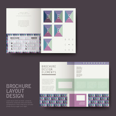 brochure design with pattern style
