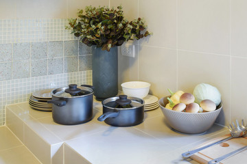 modern pantry with utensil in kitchen