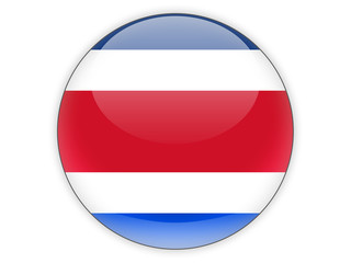 Round icon with flag of costa rica