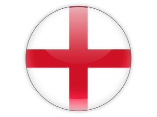 Obraz premium Round icon with flag of england