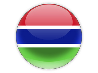 Round icon with flag of gambia