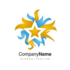 Star logo icon vector