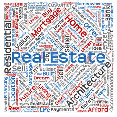 Conceptual real estate word cloud