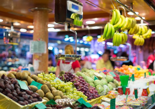 fruits on spanish market counter