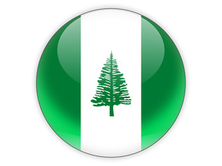 Round icon with flag of norfolk island