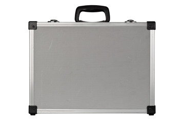 Koffer. Metallic suitcase.