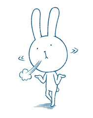 あきれるウサギ