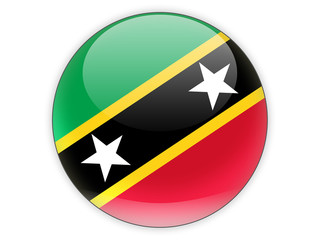 Round icon with flag of saint kitts and nevis