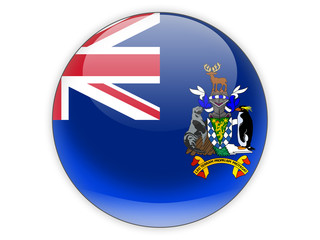 Round icon with flag of south georgia and the south sandwich isl
