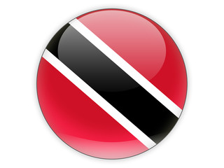 Round icon with flag of trinidad and tobago