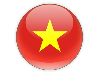 Fototapeta premium Round icon with flag of vietnam