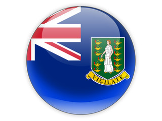 Fototapeta premium Round icon with flag of virgin islands british