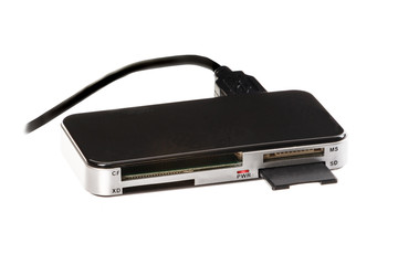 Card reader for flash cards