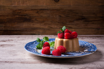 Italian dessert coffee panna cotta