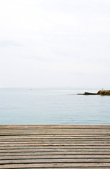 Wooden deck that overlooks Lake Garda - Veneto