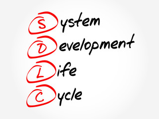 SDLC - System Development Life Cycle, acronym business concept