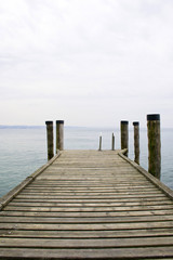 Wooden deck that overlooks Lake Garda - Veneto