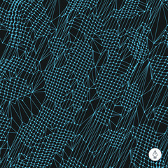 Network abstract background. 3d technology vector illustration. 